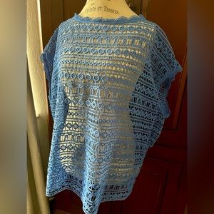 Blue Crochet Coverup